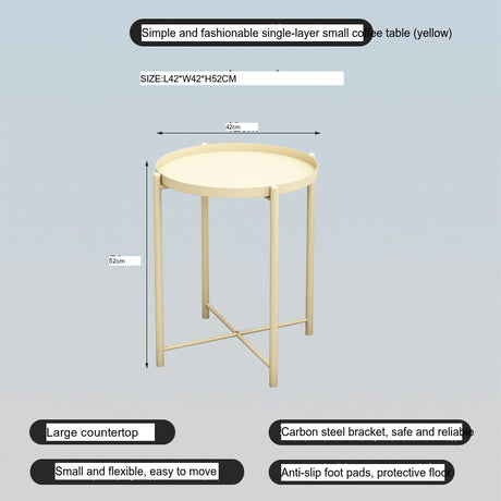 A&D Lysander Minimalist Wrought Iron Coffee Table from A&D