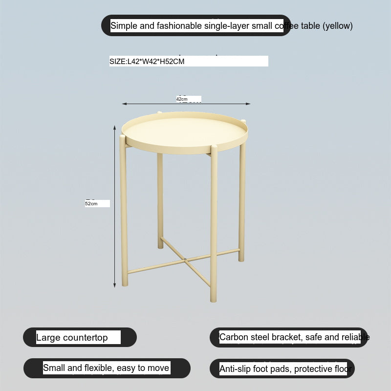 A&D Lysander Minimalist Wrought Iron Coffee Table from A&D