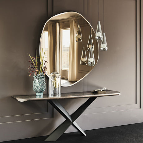 ROOMHOME Zyra Irregular Design Round Bathroom Mirror from ROOMHOME