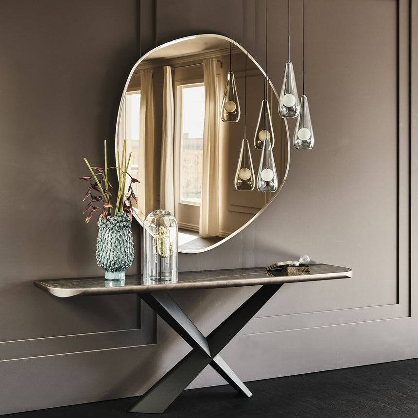ROOMHOME Zyra Irregular Design Round Bathroom Mirror from ROOMHOME