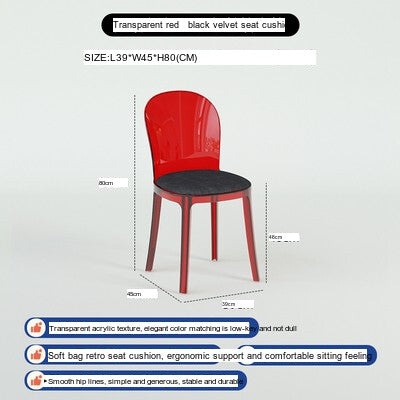 NIYE Isolde Modern Transparent Ghost Chair from NIYE