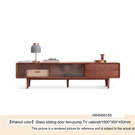 GENJI Ishtar Modern Oak Storage Cabinet and Coffee Table Combo. from GENJI