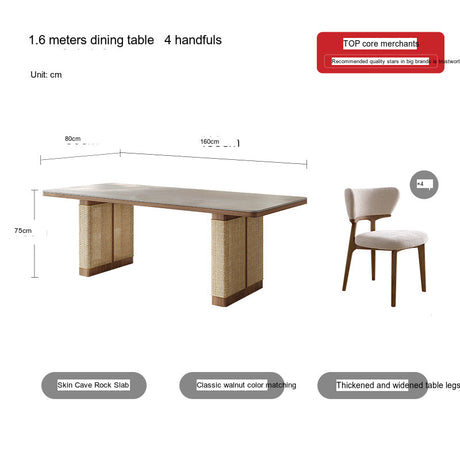QUANMU Bromley Luxe Solid Wood Rectangular Dining Table from QUANMU