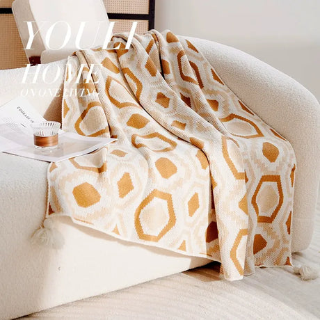 YOULI Genevieve Soft Cozy Knitted Blanket from YOULI