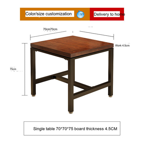 WEIMEI Marcellus Rustic Natural Wooden Square Milk Tea Table High Chair from WEIMEI