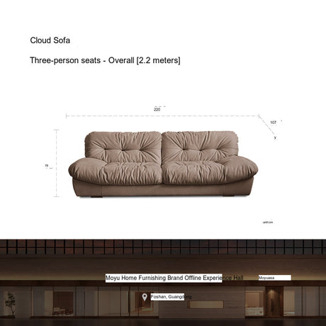 MOYU Luminara Soft Retro Fabric Cloud Cushion from MOYU