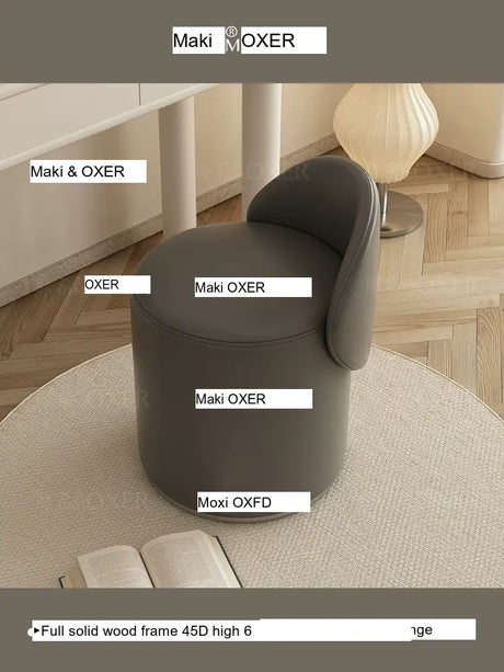 MOXER Elowen Luxurious Leather Makeup Stool from MOXER