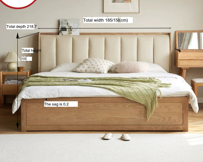 GENJI Takamatsu Elegant Solid Wood Storage Bed from GENJI