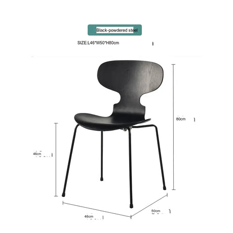 ABOUT WHITE Mercutio Sleek Iron Dining Chair from ABOUT WHITE