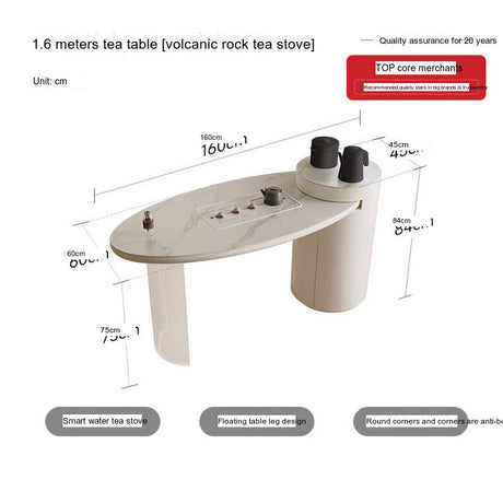 QUANMU Aisling Modern Light Luxury Creamy Style Table and Chair Set from QUANMU