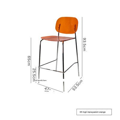NIYE Alhambra Chic Transparent Bar Chair - Nordic Acrylic High Stool from NIYE