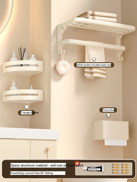 COMFBATH White Bath Towel with Storage System from COMFBATH