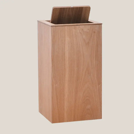 FIRST CLASS CARPENTER Haruki Eco-Friendly Large Trash Can - Japanese Style Solid Wood Waste Bin from FIRST CLASS CARPENTER