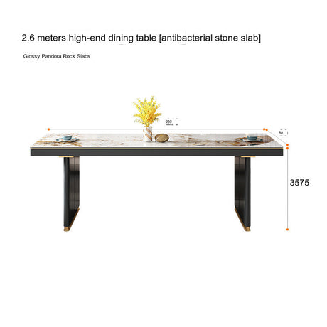 QUANMU Santiago Luminescent Rectangular Luxury Table from QUANMU