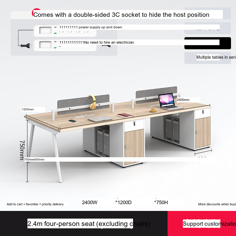 MUTINI Cortland Simple Modern Office Screen Desk Set from MUTINI