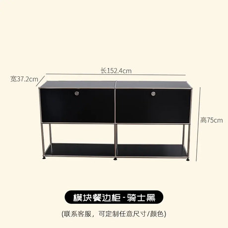 LAIMO Beatrice Retro Modular Stainless Steel Living Room Cabinet from LAIMO