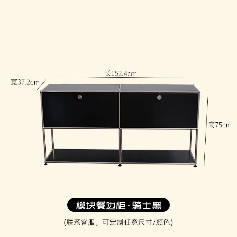 LAIMO Beatrice Retro Modular Stainless Steel Living Room Cabinet from LAIMO