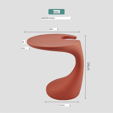 ABOUT WHITE Helene Minimalist Scandinavian Plastic Bed Coffee Table from ABOUT WHITE