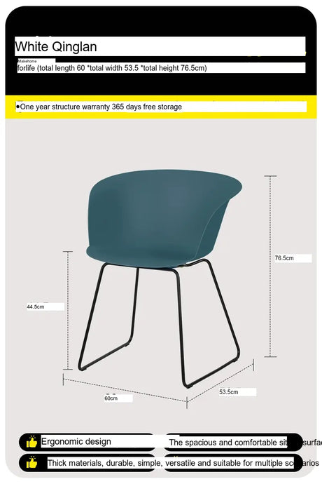ABOUT WHITE Lysander Minimalist Scandinavian Dining Chair from ABOUT WHITE