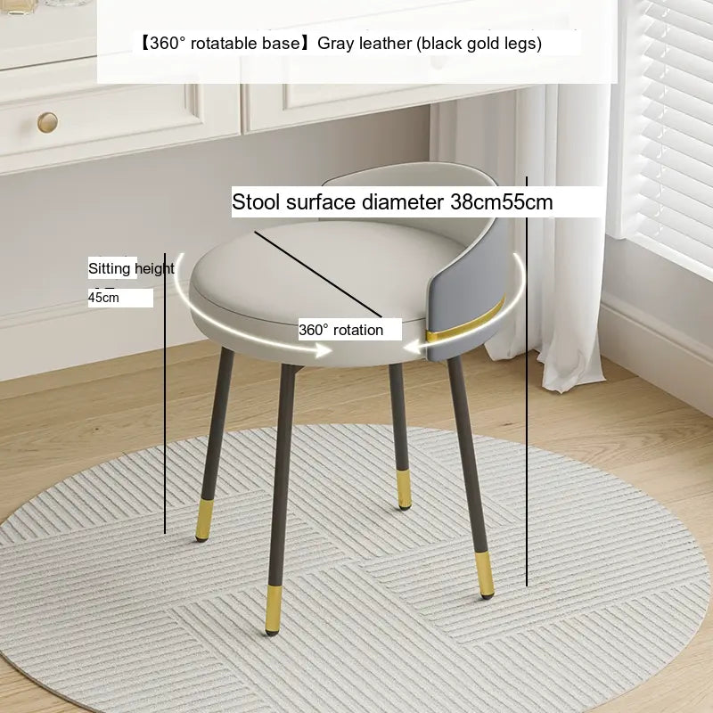 XIMIKA Seraphina Rotating Creamy Luxe Makeup Stool from XIMIKA