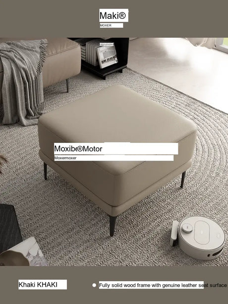 MOXER Juniper High-End Leather Footstool from MOXER