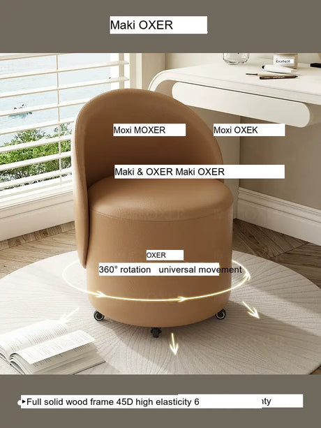 MOXER Aria Luxury Movable Makeup Stool from MOXER