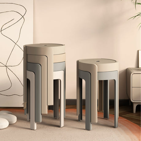 A&D Marisol Stylish Stackable Round Stool from A&D