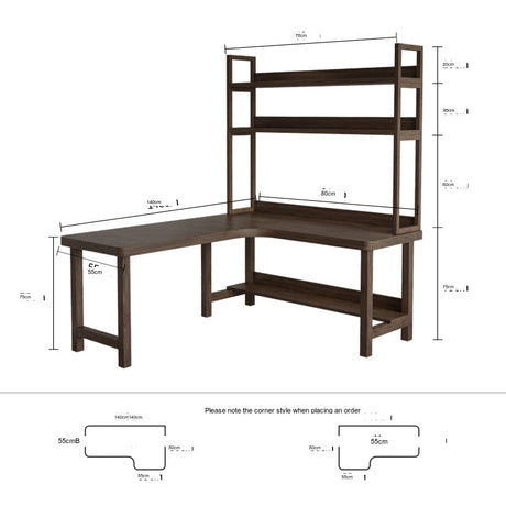SUNX Solid Wood Corner Computer Desk Combo from SUNX