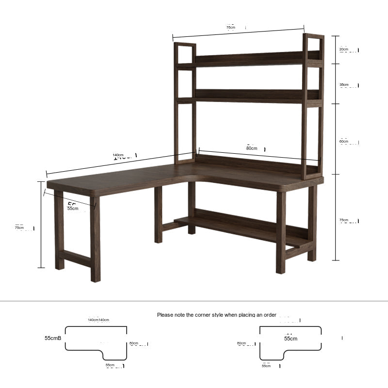 SUNX Solid Wood Corner Computer Desk Combo from SUNX