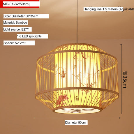 BOJI Elowen Traditional Woven Lights Ceiling Lamp from BOJI