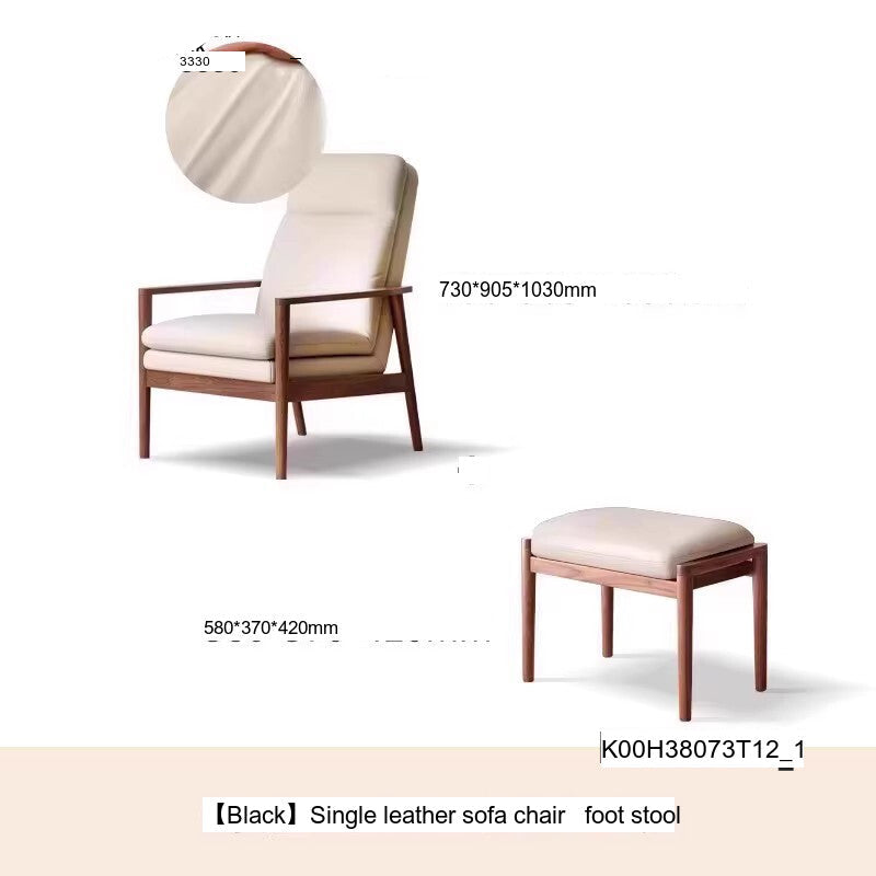 GENJI Hiroshi Sleek Solid Wood Lounge Chair from GENJI
