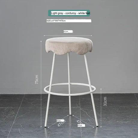 ABOUT WHITE Marcellus Elegant Luxury Bar Stool from ABOUT WHITE