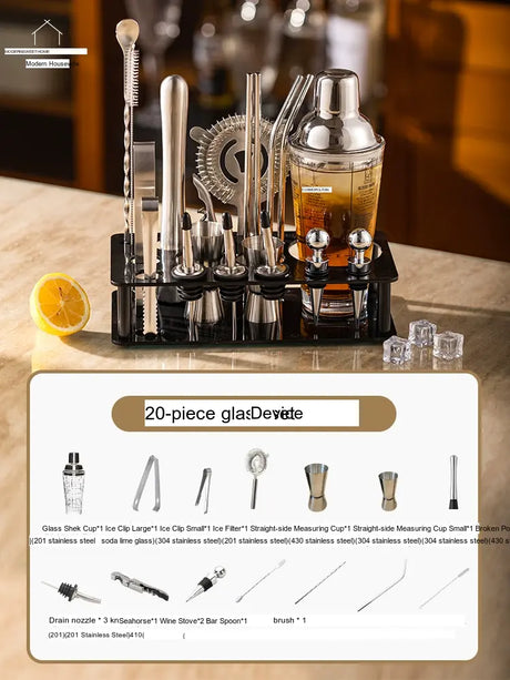 MH Isolde Elegant Glassware Cocktail Tool Set from MH