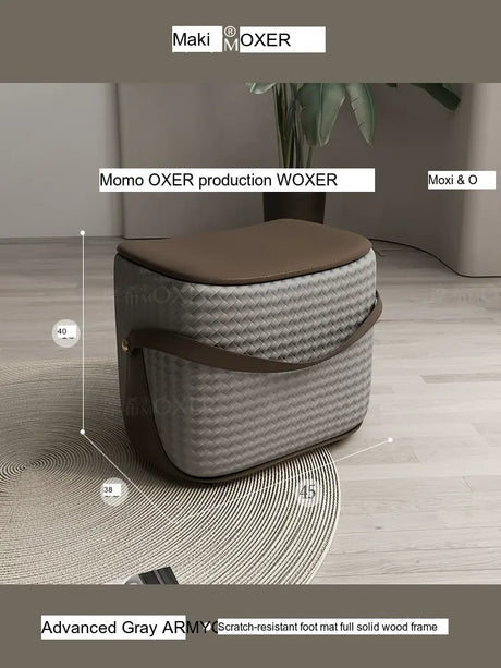 MOXER Isolde Elegant Solid Wood Footstool from MOXER