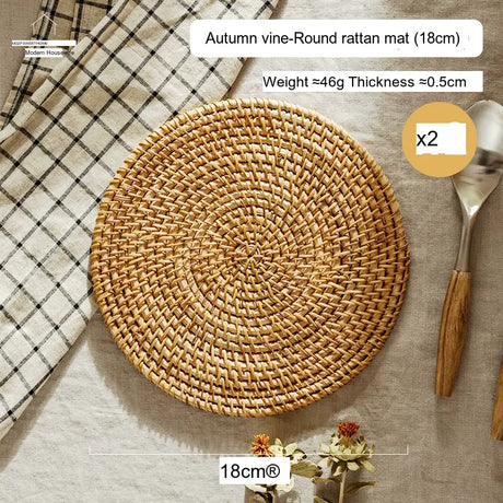 MH Isolde Premium Rattan Heat-Resistant Table Pad from MH