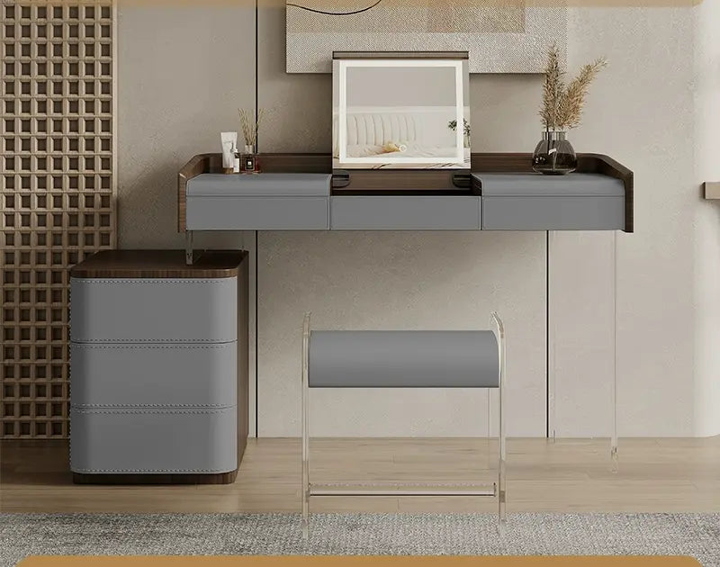 GEPH Mia Natural Wood Acrylic Dressing Table from GEPH