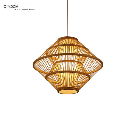 BOJI Haruki Elegant Wooden Bamboo Ceiling Lamp from BOJI