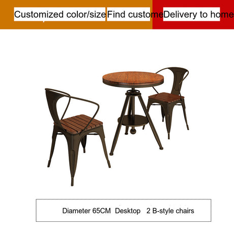 WEIMEI Marisol Vintage Adjustable Round Table & Chair Set from WEIMEI