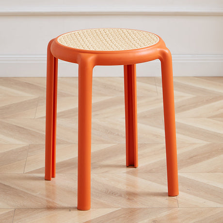 NIYE Cambria Thickened Round Stool - Stackable Rattan Design from NIYE