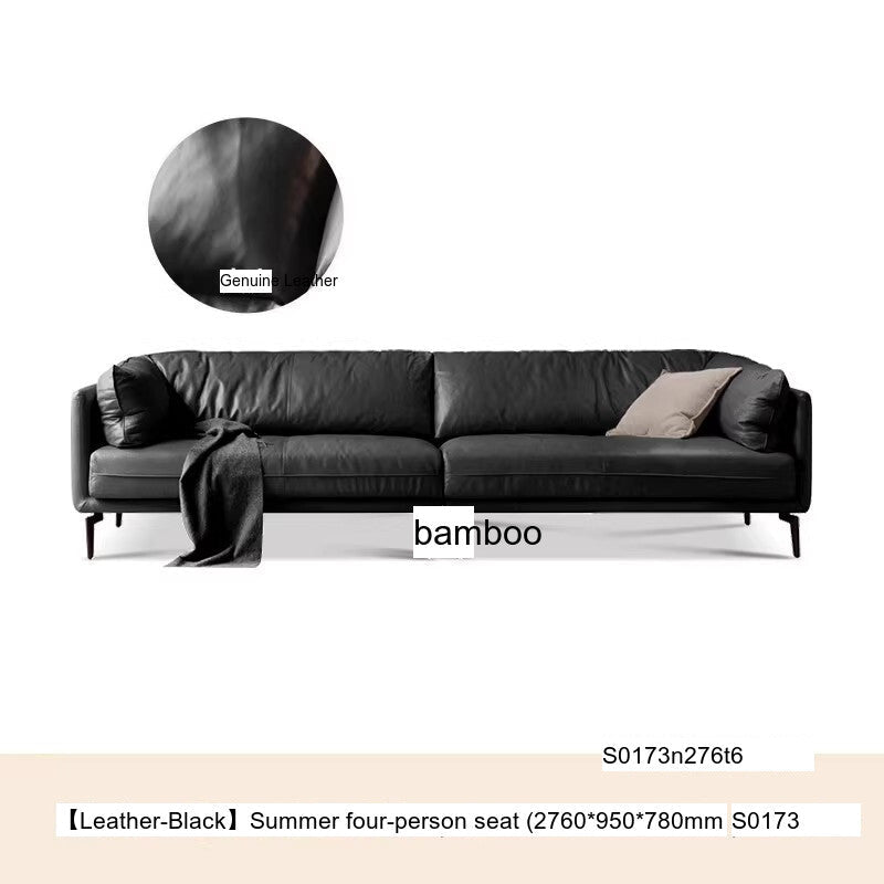 GENJI Haruki Luxurious Leather Down Sofa from GENJI