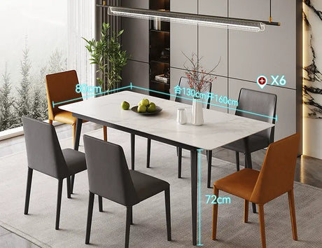 DIPU Matilda Retractable Rock Plate Dining Table from DIPU