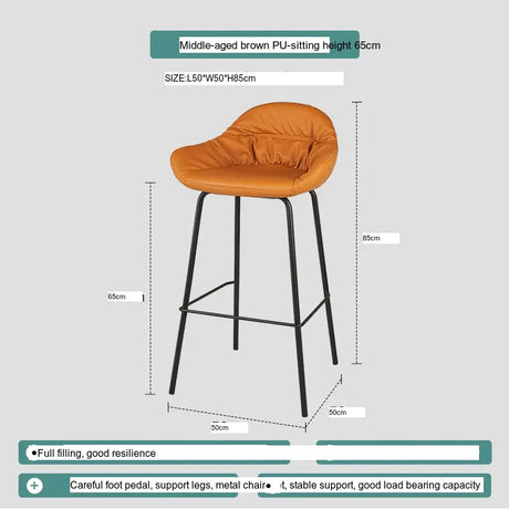 ABOUT WHITE Serephina Stylish Minimalist Bar Chair from ABOUT WHITE