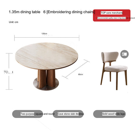QUANMU Isidore Elegant Dual-Use Foldable Dining Table from QUANMU