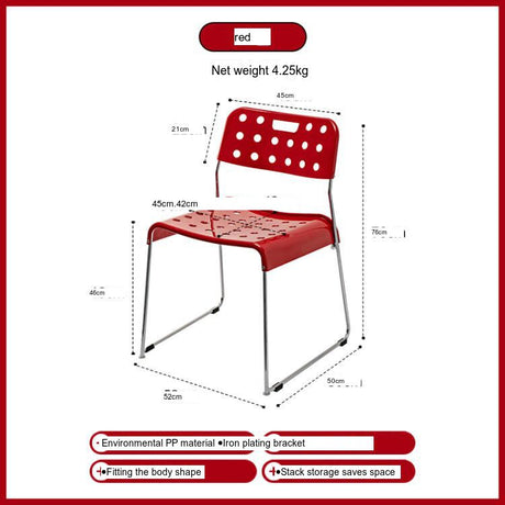 NIYE Seraphina Modern Stacking Plastic Dining Chair from NIYE
