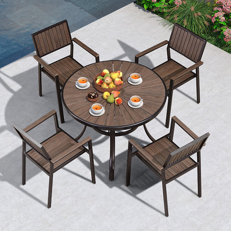 ZIYE Marcellus Weather-Resistant Wooden Table & Chair Set from ZIYE