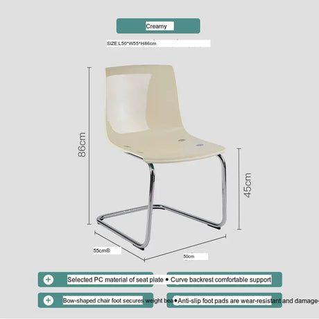 ABOUT WHITE Isolde Elegant Transparent Acrylic Dining Chair from ABOUT WHITE