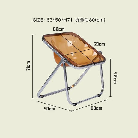 LAZYSPACE Noah Transparent Folding Chair from LAZYSPACE