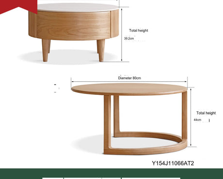 GENJI Yoshiko Minimalist Ash Wood Coffee Table from GENJI