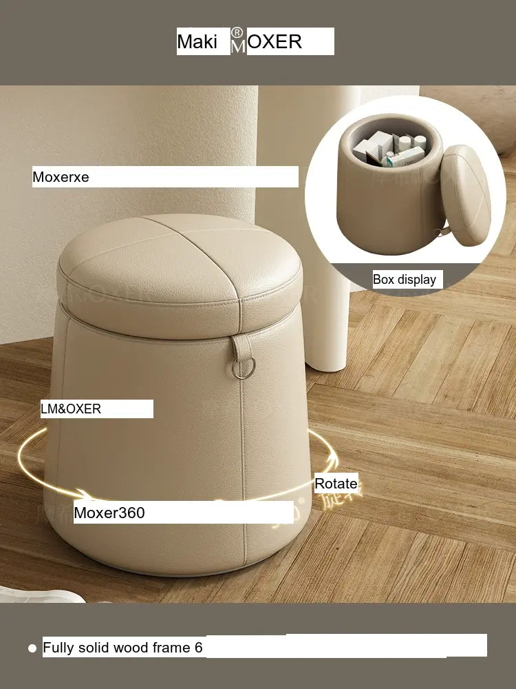 MOXER Lucinda Elegant Light Luxury Makeup Stool from MOXER