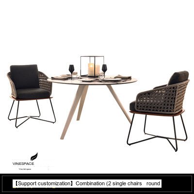 RATTAN SPACE Elysium Waterproof Natural Wood Footstool Set from RATTAN SPACE